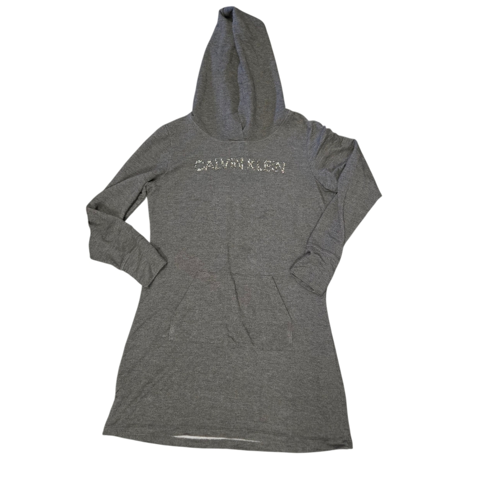Calvin Klein Gray Hooded Dress